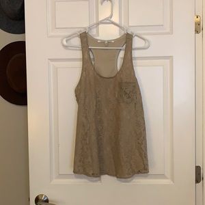 Collective Concepts Nude Lace Racerback Tank